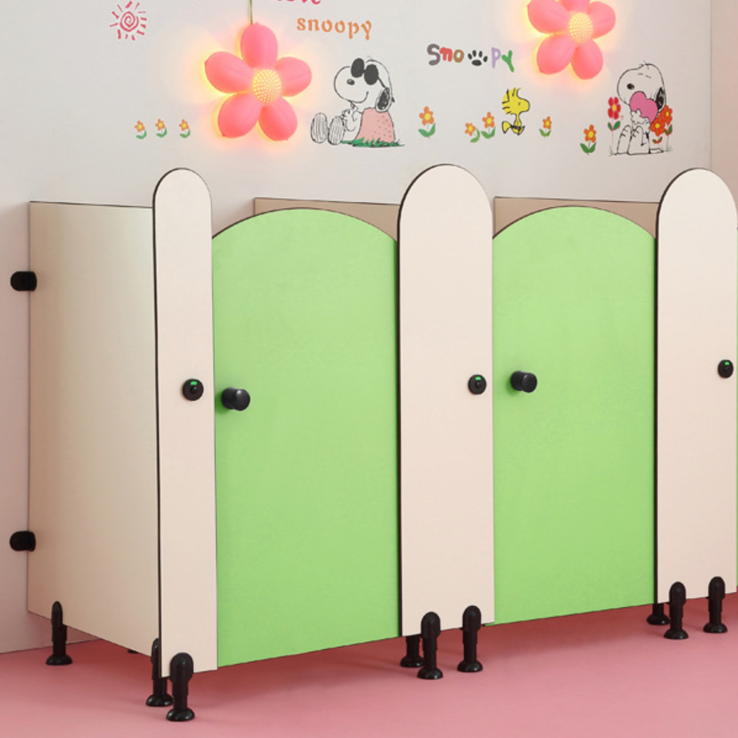 infants' school toilet cubicles